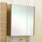 Шкаф-зеркало 64,8 см, швейцарский вяз, левый, Sanflor Ларго 70 L