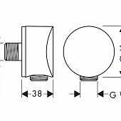 Шланговое подсоединение Hansgrohe Fixfit 27453000