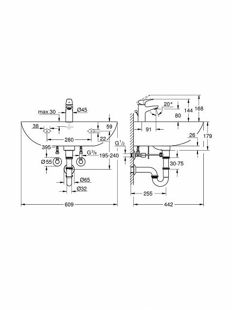 Фотография товара Grohe Bau Ceramic 39472000Gr