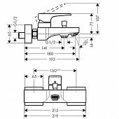 Смеситель для ванны Hansgrohe Metropol 32540670