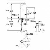 Смеситель для раковины (д.к) Grohe Lineare 32250000