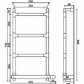 Полотенцесушитель электрический, хром, Margaroli Sereno 5823204CRNB