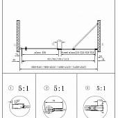 Душевая дверь в нишу 90 см, профиль золото Cezares ROYAL PALACE-B-12-60/30-CP-G