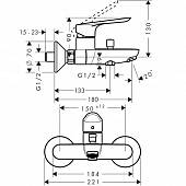 Смеситель для ванны Hansgrohe Logis E 71403000