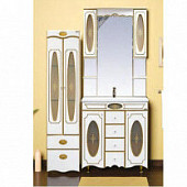 Комплект мебели 120 см, белая патина, Misty Монако 120 Л-Мнк01120-0134Я-K
