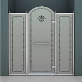 Душевая дверь в нишу 130 см, профиль хром, правая, Cezares RETRO-B-13-130-PP-Cr-R