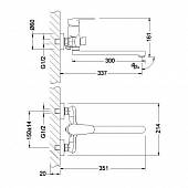 Смеситель для ванны с душевым набором Lemark Point LM0351C