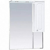 Шкаф-зеркало 65 см, белый металлик, правый, Misty Александра 65 R П-Але04065-352СвП