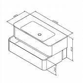 Раковина 100 см Am.Pm Sensation M30WPC1001WG