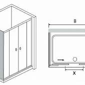 Душевой уголок 150х90 см, стекло прозрачное, проф. хром, RGW Classic CL-43 (RGW CL-10+RGW Z-12) 040943159-11