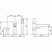 Смеситель для ванны Migliore Kvant ML.KVT-2755.CR