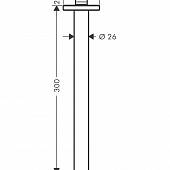 Держатель верхнего душа, матовый черный Hansgrohe Vernis Shape 26407670