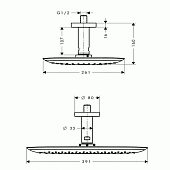 Верхний душ Hansgrohe PuraVida 27390400