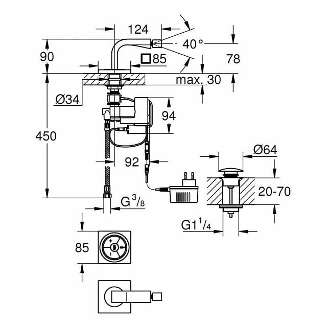 Фотография товара Grohe Allure F-digital 36346000Gr