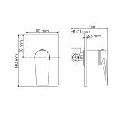 Смеситель для душа WasserKraft Wiese 8451