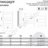 Полотенцесушитель водяной 500х596, хром Terminus Стандарт П5 500х596 4670030725295