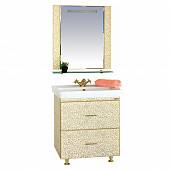 Комплект мебели 70 см, золотая кожа, Misty Гранд Lux 70 Флораль Л-Грл01070-1692ЯФл-K