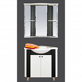 Комплект мебели угловой 60 см, белая/венге, Misty Олимпия 60 П-Оли01060-252Уг-K