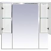 Шкаф-зеркало 105 см, белая пленка, Misty Лорд 105 П-Лрд04105-012Св