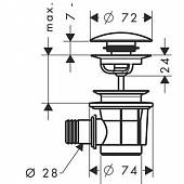 Донный клапан Hansgrohe 50107000