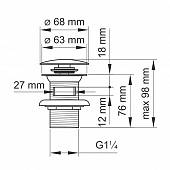 Донный клапан WasserKraft A047