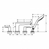 Смеситель на борт ванны, хром, Hansgrohe Talis E 71748000