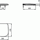 Сидение c крышкой  Ideal Standard  Esedra  T318301 с функцией плавного закрытия