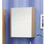 Шкаф-зеркало 55,8 см, швейцарский вяз, левый, Sanflor Ларго 60 L