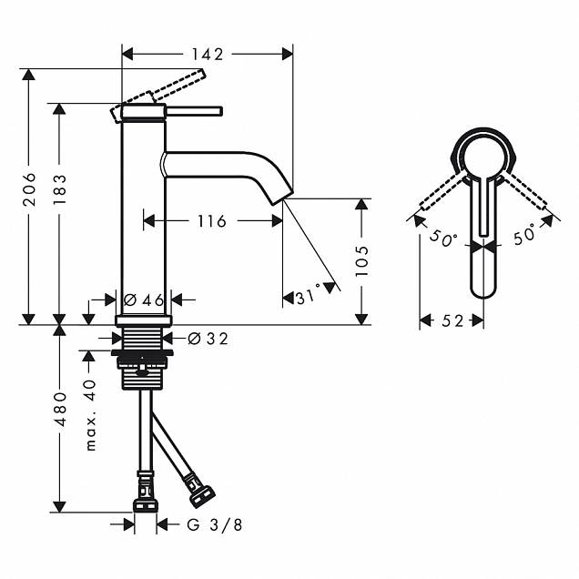 Фотография товара Hansgrohe Tecturis S 73311140