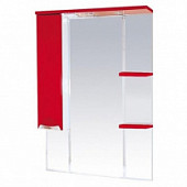 Шкаф-зеркало 75 см, красная пленка, левый, Misty Кристи 75 L П-Кри02075-042СвЛ