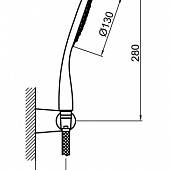 Душевой гарнитур, золото/белый, Webert Comfort AC0704010