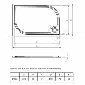 Душевой поддон 120х80 Riho Kolping DB3300500000000