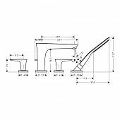 Смеситель на борт ванны, белый/хром, Hansgrohe PuraVida 15446400