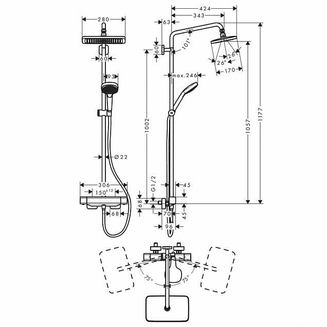 Фотография товара Hansgrohe Croma 27660000