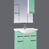 Шкаф-зеркало 75 см, салатовая эмаль, правый, Misty Жасмин 75 R П-Жас02075--071СвП