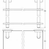 Полка 2-х ярусная 40 см Ellux Avantgarde AVA 035