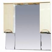 Шкаф-зеркало 95 см, бежевая эмаль, Misty Жасмин 95 П-Жас02095-031Св