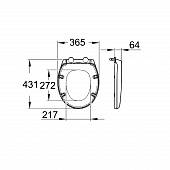 Сидение с крышкой Grohe Bau Ceramic с микролифтом 39435000