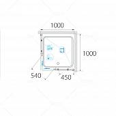 Душевой уголок 100х100 см, стекло прозрачное, RGW Passage PA-31 02083100-11