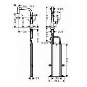 Смеситель для кухни, хром, Hansgrohe Metris 73800000