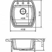 Мойка гранитная Florentinа Нире 480 грей 20.190.B0480.305