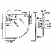 Душевой поддон 90х90 см WasserKRAFT Main 41T01