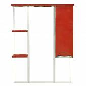 Шкаф-зеркало 85 см, красная пленка, правый, Misty Жасмин 85 R П-Жас02085-042СвП