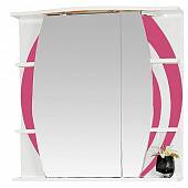 Шкаф-зеркало 70 см, розовый, правый, Misty Каролина 70 R П-Крл02070-295СвП