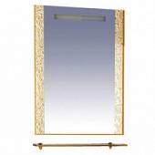 Зеркало 80 см, золотая кожа, Misty Гранд Lux 80 флораль Л-Грл02080-169Фл