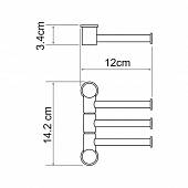 Полотенцедержатель 12 см WasserKraft K-1053