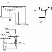 Раковина 60 см Ideal Standard Tesi T351401