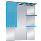 Шкаф-зеркало 85 см, голубая эмаль, левый, Misty Жасмин 85 L П-Жас02085-061СвЛ