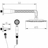 Душевая система, бронза Lemark Jasmine LM6622B