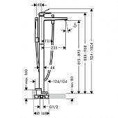 Смеситель для ванны напольный, хром, Hansgrohe Metropol 74532000